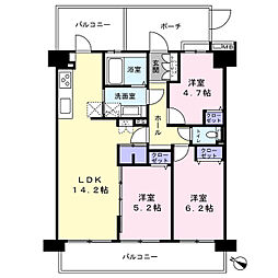 レックスハイム志津 3LDKの間取図画像