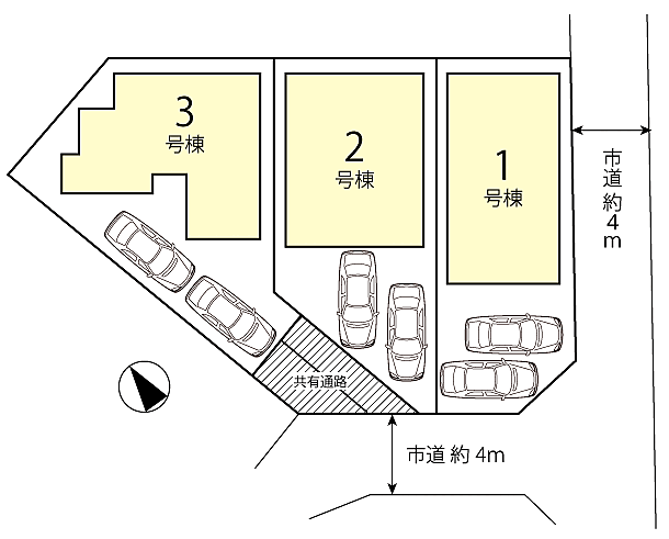 幅員約4m公道に接道