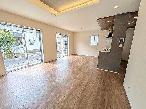 開放感あふれるLDKは広めの約20.2帖