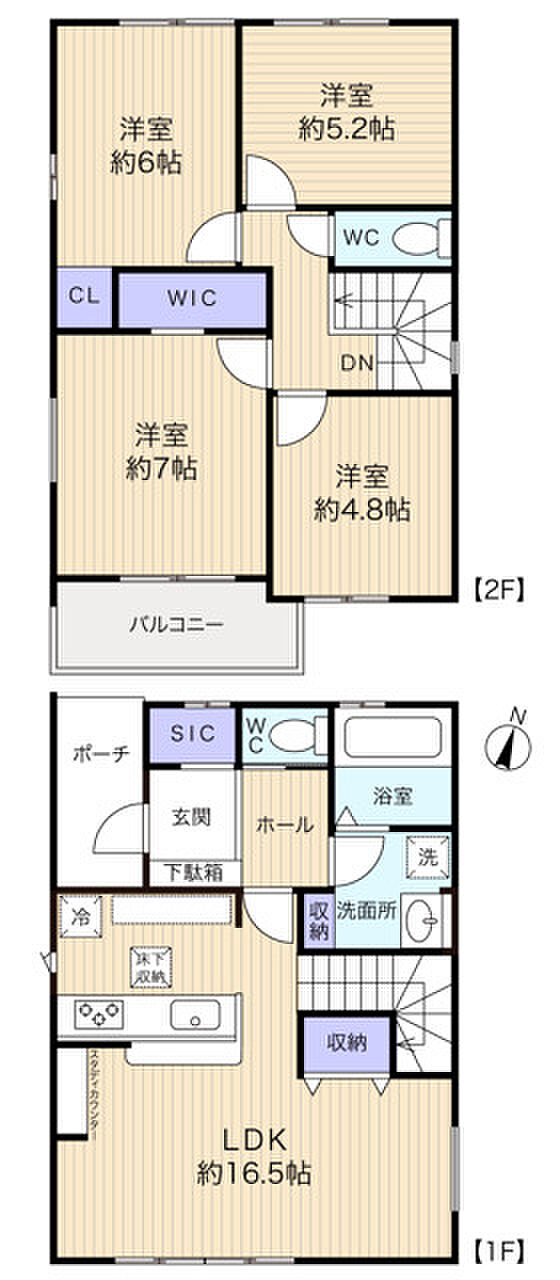 大型家具を配置してもゆとりある住空間が魅力です