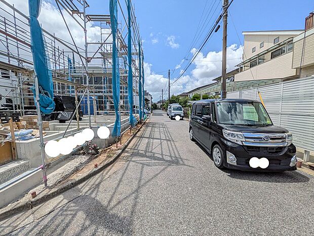 北西側道路の様子