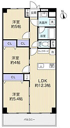 ローズタウン志津駅前C棟 3LDKの間取図画像
