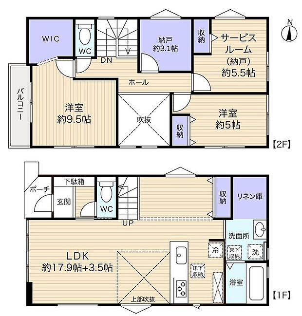 大容量収納が充実!荷物がスッキリ片付くので室内をより広く使用できます