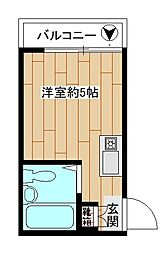 ＣＰ仲宿 3階ワンルームの間取り