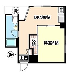 ニュー旭マンション 3階1DKの間取り