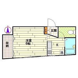 第三豊田ビル 1Kの間取図画像