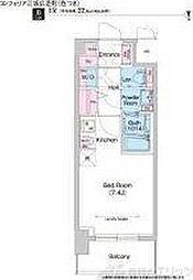 コンフォリア江坂広芝町 5階ワンルームの間取り