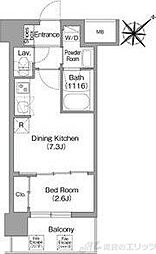 コンフォリア・リヴ淡路 5階1DKの間取り