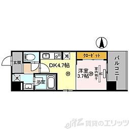 EL-Sia Shin-Osaka 5階1DKの間取り