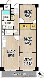 久光マンション 3LDKの間取図画像