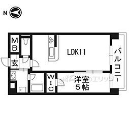 デルスールラローザ 1LDKの間取図画像