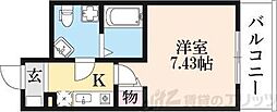 セレニテ高槻 1Kの間取図画像