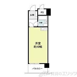 ミストラル川園 ワンルームの間取図画像