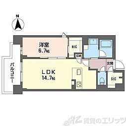 グラン セレニオ 江坂 1LDKの間取図画像