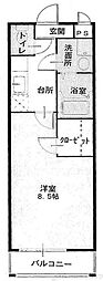 フジパレス吹田ノース 1Kの間取図画像