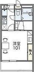 レオパレスリビエールブランシェ 1Kの間取図画像
