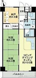 ライオンズマンション第6江坂 2SLDKの間取図画像