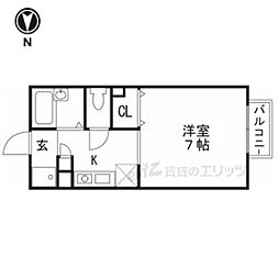 ハイツシャルマン 1Kの間取図画像