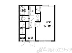 レオネクスト一津屋 1Kの間取図画像