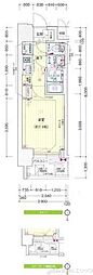 プレサンス南森町ライズ 1Kの間取図画像