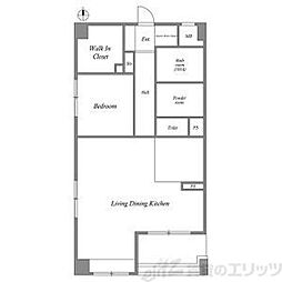 CASSIA江坂 1LDKの間取図画像