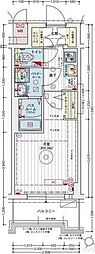 エステムコート新大阪17ベイス 1Kの間取図画像