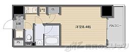 クレアートアドバンス北大阪 1Kの間取図画像