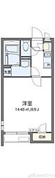 クレイノフェリオ 1Kの間取図画像