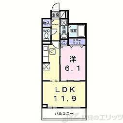 マストリア 1LDKの間取図画像