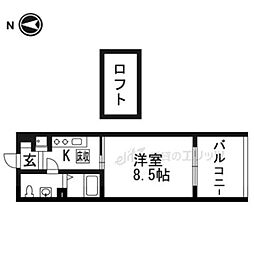 コンシェール 1Kの間取図画像