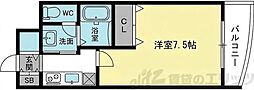 ルミエール新大阪 1Kの間取図画像