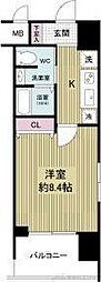 グランカーサ梅田北 1Kの間取図画像