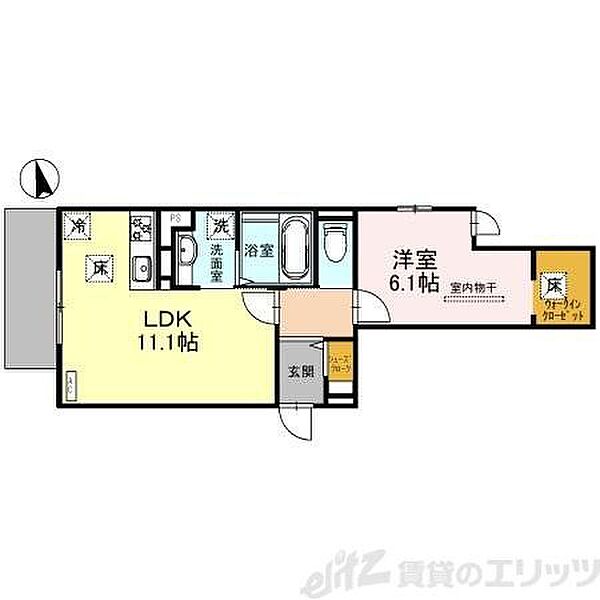 アネックスKOKUBO 101｜大阪府茨木市庄２丁目(賃貸アパート1LDK・1階・44.27㎡)の写真 その2