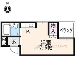 STマンションIII 2階ワンルームの間取り