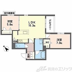 オルキデア クオーレ 2LDKの間取図画像