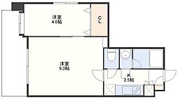 Ｓ−ＦＯＲＴ長崎大学病院前 9階2Kの間取り