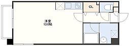 モントアレ新大工 ワンルームの間取図画像