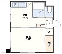 前田ビル 1DKの間取図画像
