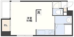 ファーストステージ思案橋 ワンルームの間取図画像