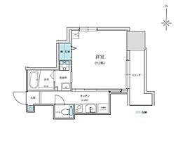 Forbis五島町 1Kの間取図画像