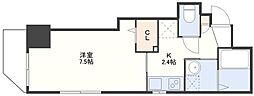 セントルーム長崎 1Kの間取図画像
