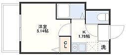 S-FORT長崎興善町 1Kの間取図画像