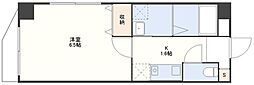 アドラブール石神 4階1Kの間取り