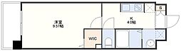 オーヴィジョンクラス三芳町 9階1Kの間取り