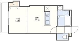 Forbis大学病院前 1LDKの間取図画像