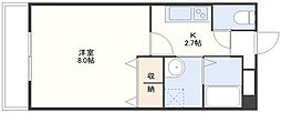 グレースコート大橋 1Kの間取図画像