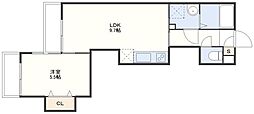 ノール住吉 1LDKの間取図画像
