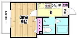 間取図画像 1K