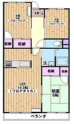 アーバンコートタカサ 3LDKの間取図画像