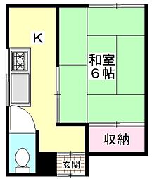 サンナップ 1Kの間取図画像